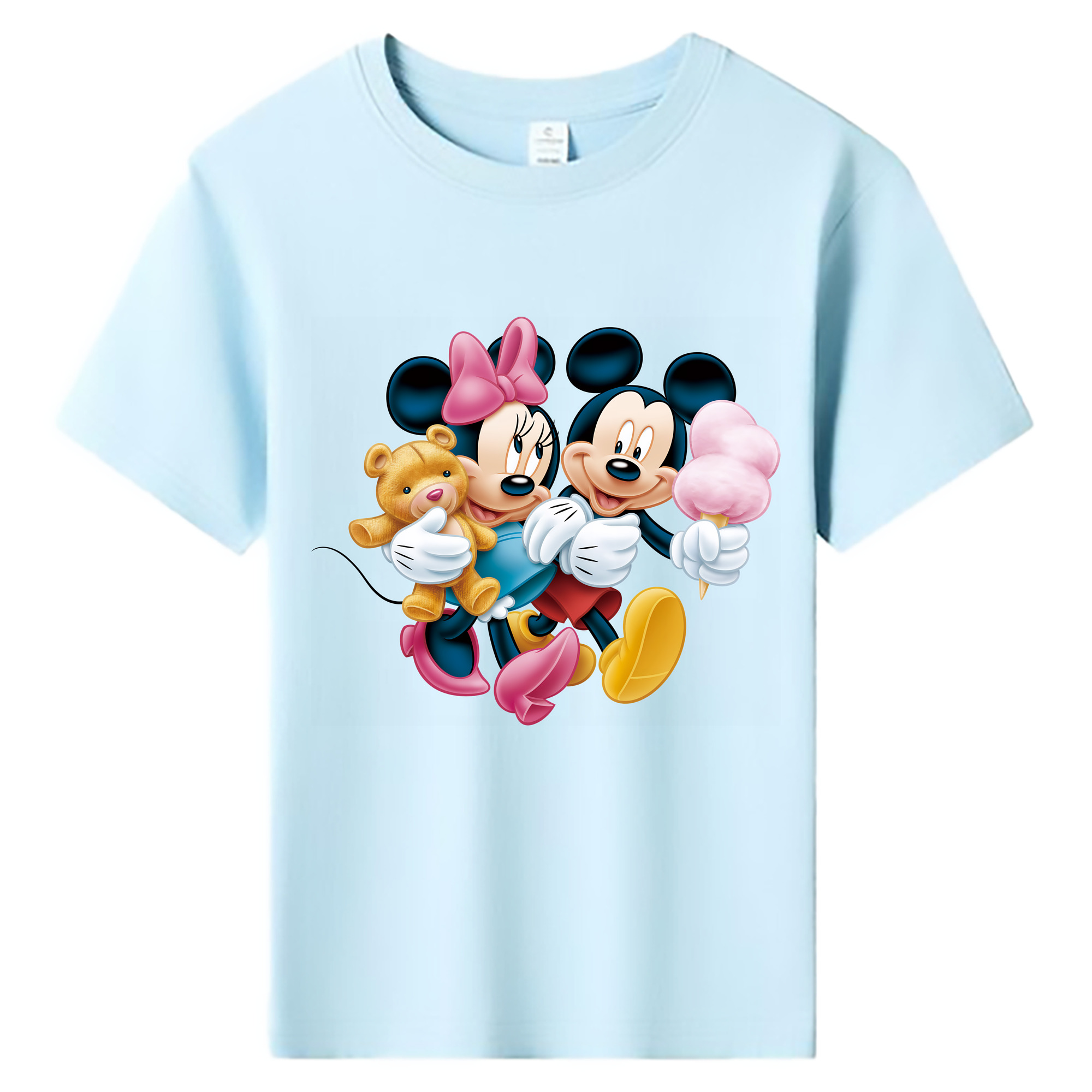 （画像用） ミッキーマウス Mickey Mouse 綿100％キッズTシャツ（フロントプリント）